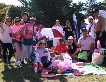 San Francisco Walk Group in Pink posing