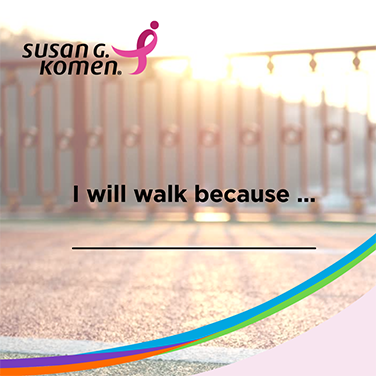 I will walk because...  - social icon