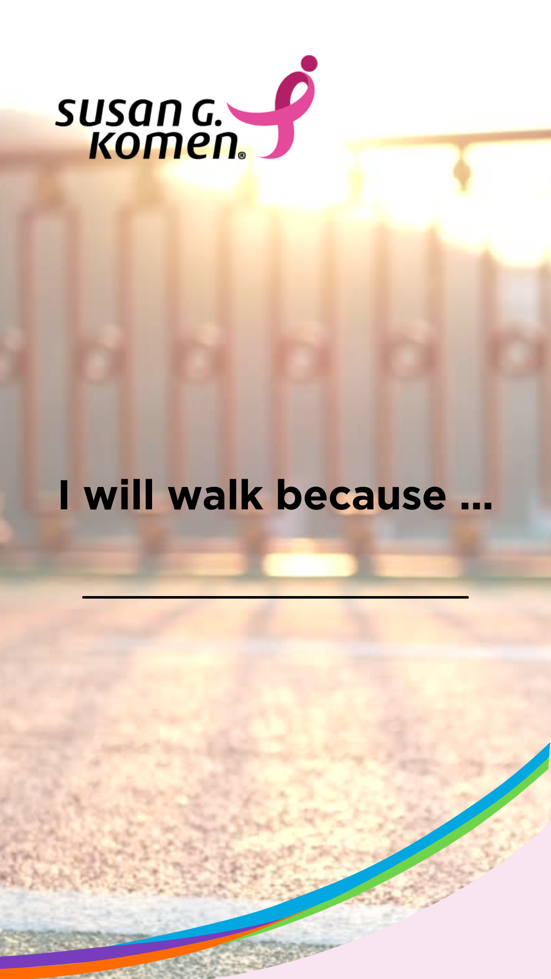 I will walk because... - social icon