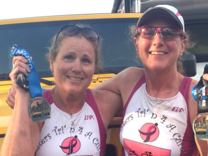 Sisters Tri'n for a Cure