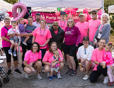 Austin Walkers smiling before the Walk