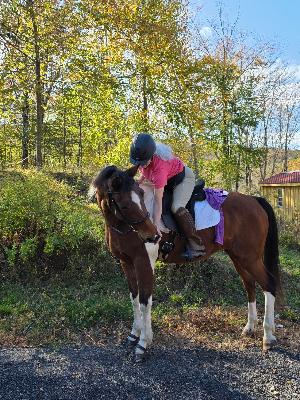 Robyn and I Begin the Ride
