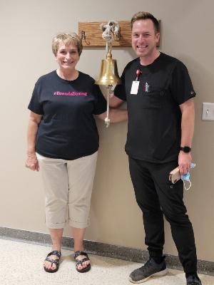 The day my mom rung the bell after her last radiation treatment!